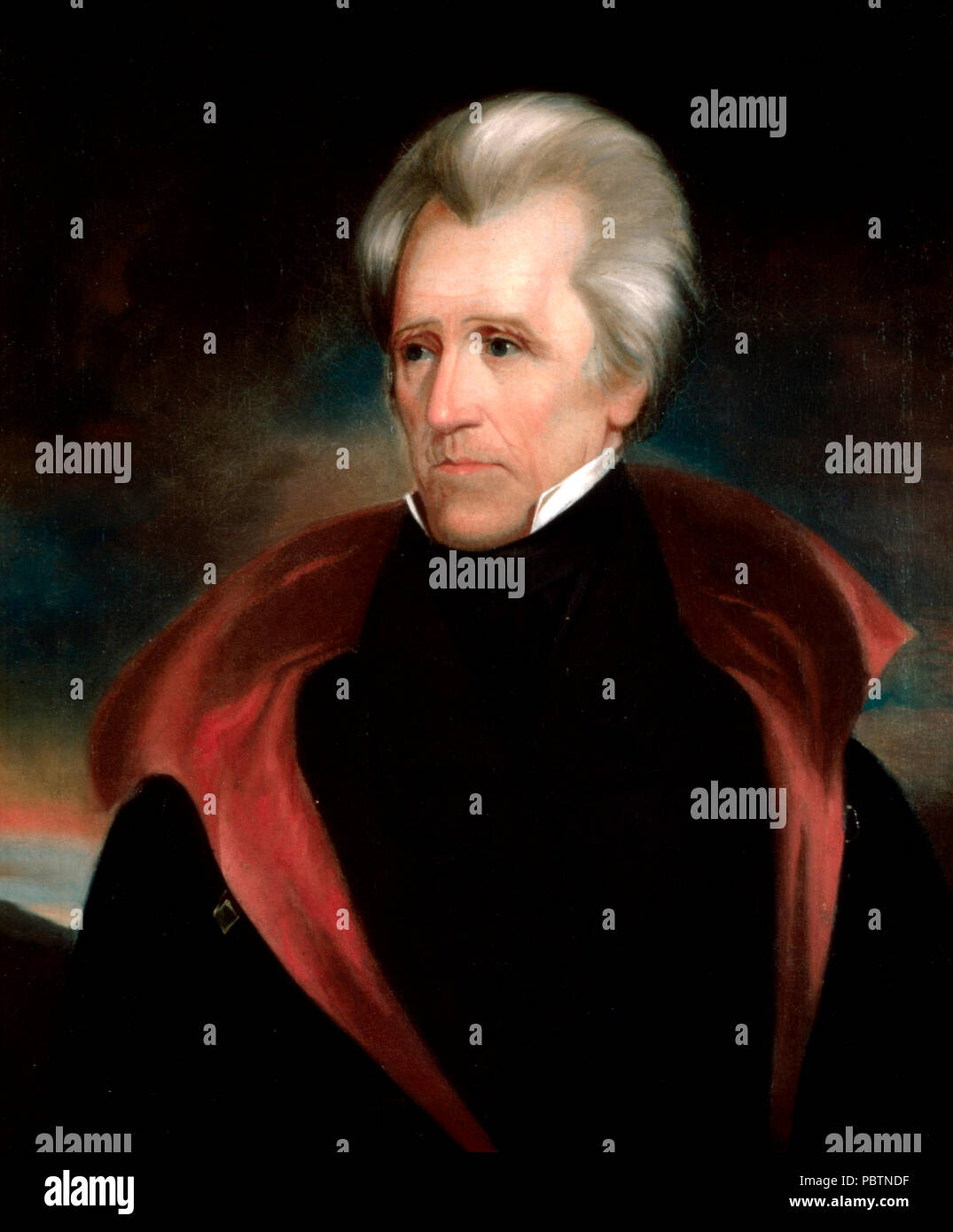 Portrait of Andrew Jackson, the seventh president of the United States - Ralph Eleaser Whiteside Earl Stock Photo