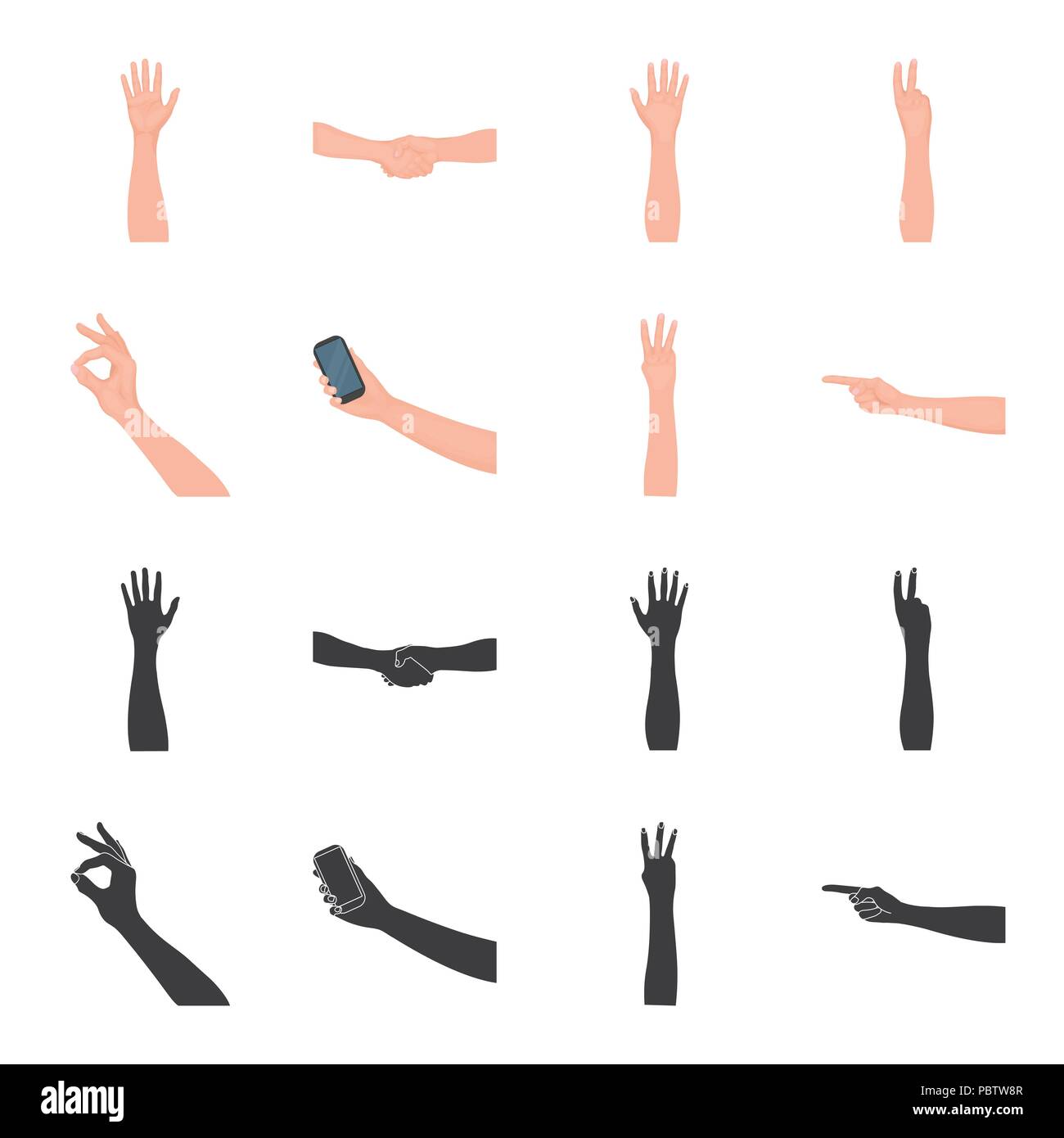 Sign Language black,cartoon icons in set collection for design ...
