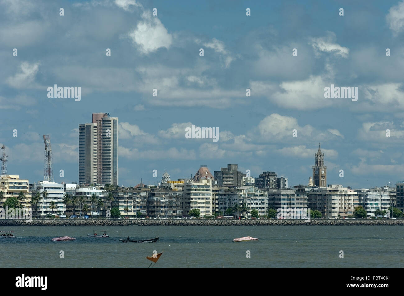 Clear view of Nariman Point, Marine Drive the "Queen's necklace" from