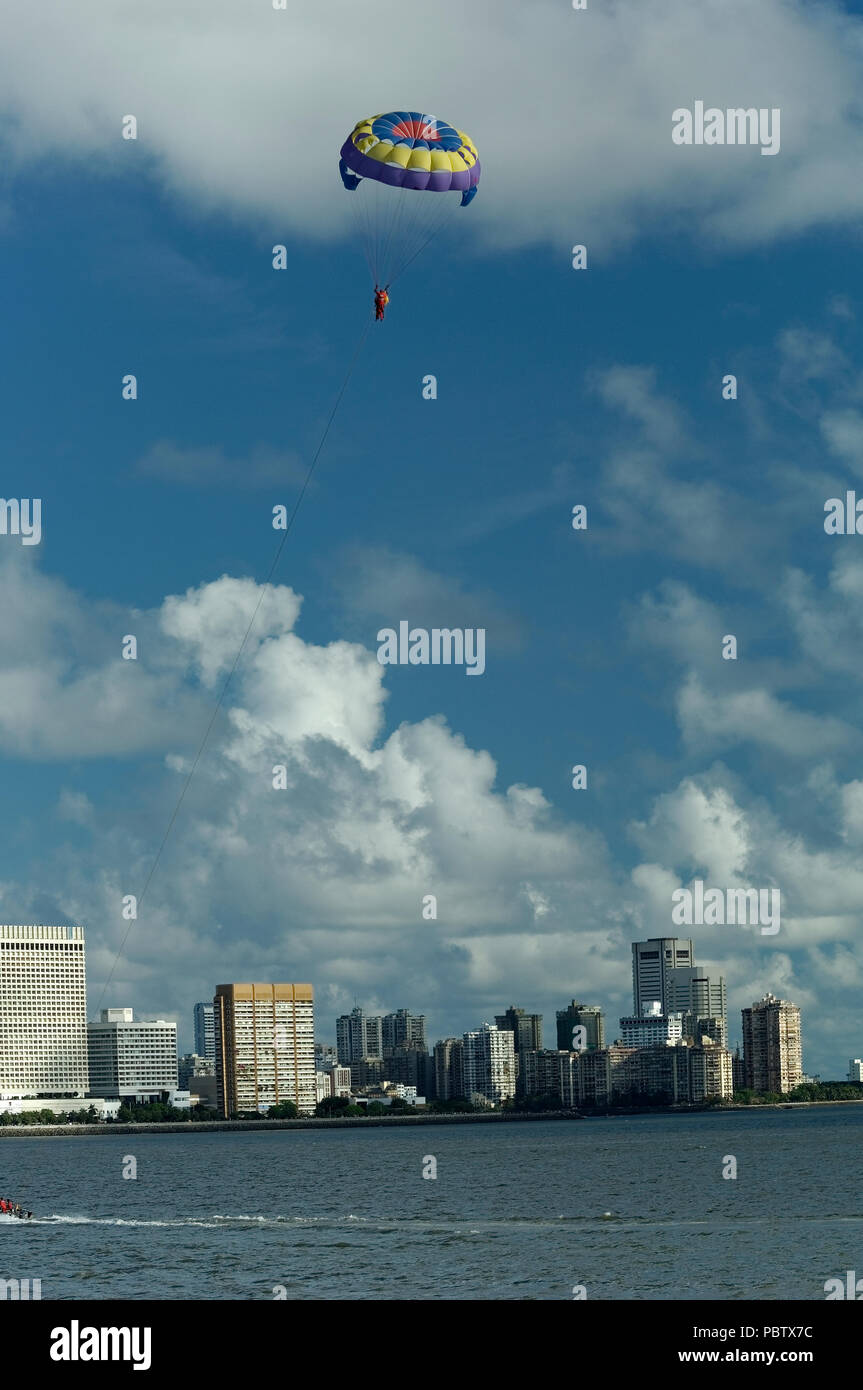 Clear view of Nariman Point, Marine Drive the "Queen's necklace" from