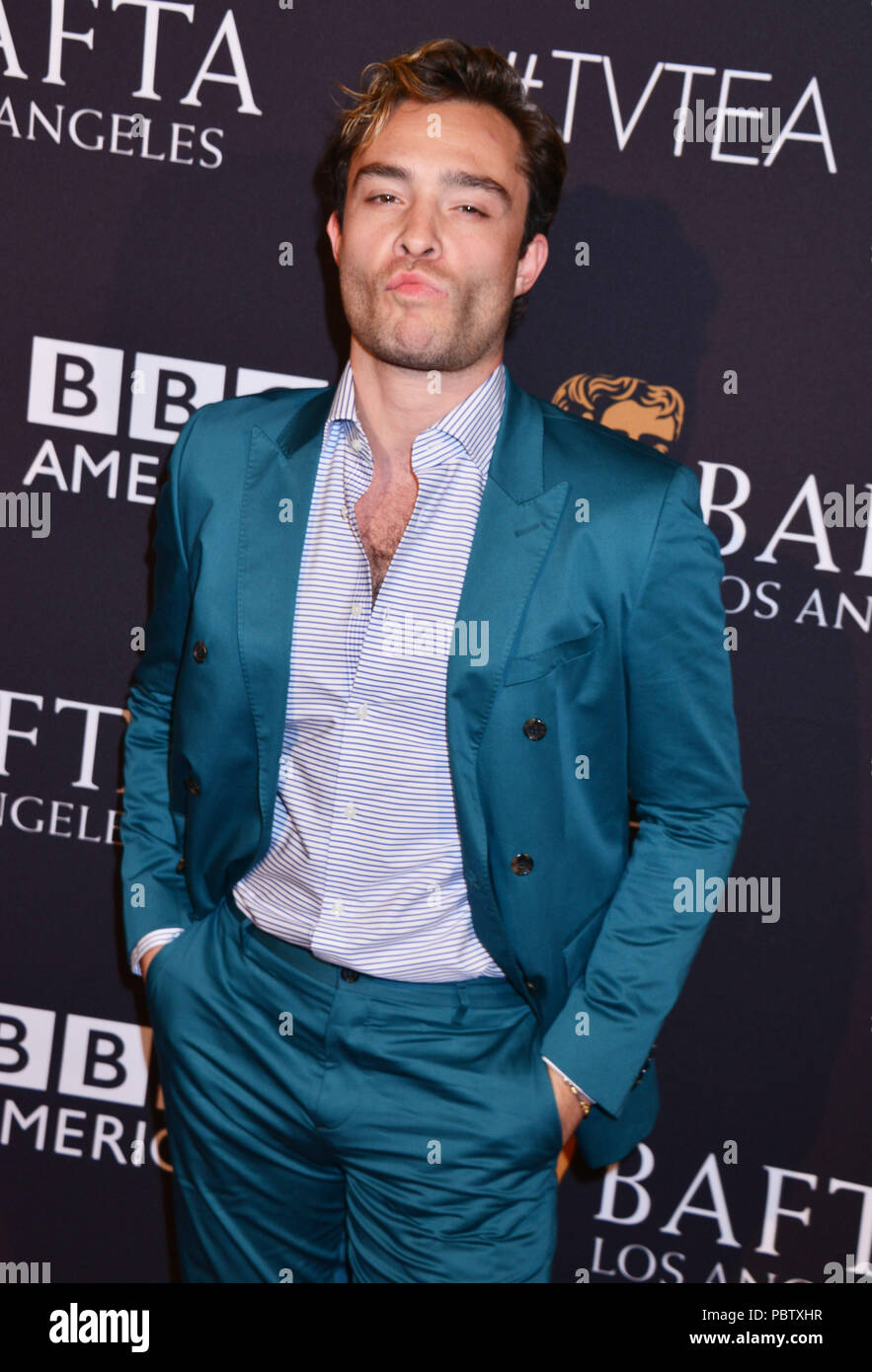Ed Westwick 027 at The BAFTA Los Angeles TV Tea 2015 at the SLS Hotel in Los Angeles. September, 19, 2015.Ed Westwick 027 ------------- Red Carpet Event, Vertical, USA, Film Industry, Celebrities,  Photography, Bestof, Arts Culture and Entertainment, Topix Celebrities fashion /  Vertical, Best of, Event in Hollywood Life - California,  Red Carpet and backstage, USA, Film Industry, Celebrities,  movie celebrities, TV celebrities, Music celebrities, Photography, Bestof, Arts Culture and Entertainment,  Topix, Three Quarters, vertical, one person,, from the year , 2015, inquiry tsuni@Gamma-USA.co Stock Photo