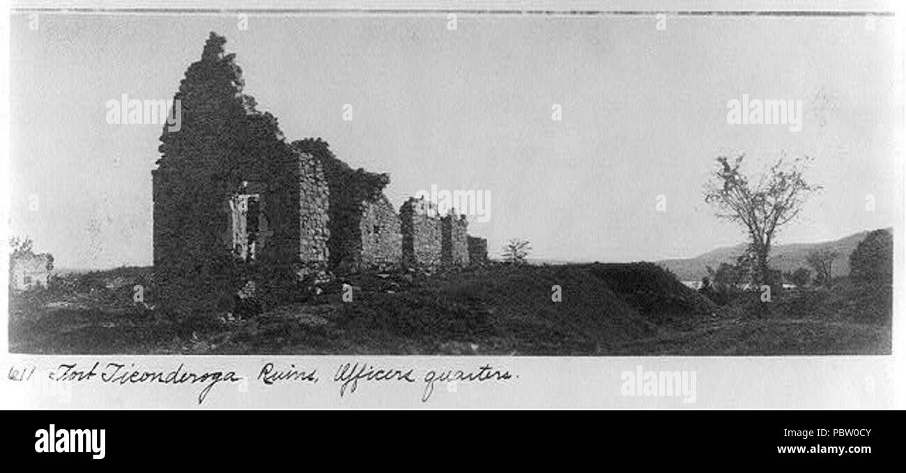 Adirondack Mountains N.Y.) Fort Ticonderoga ruins officers' quarters