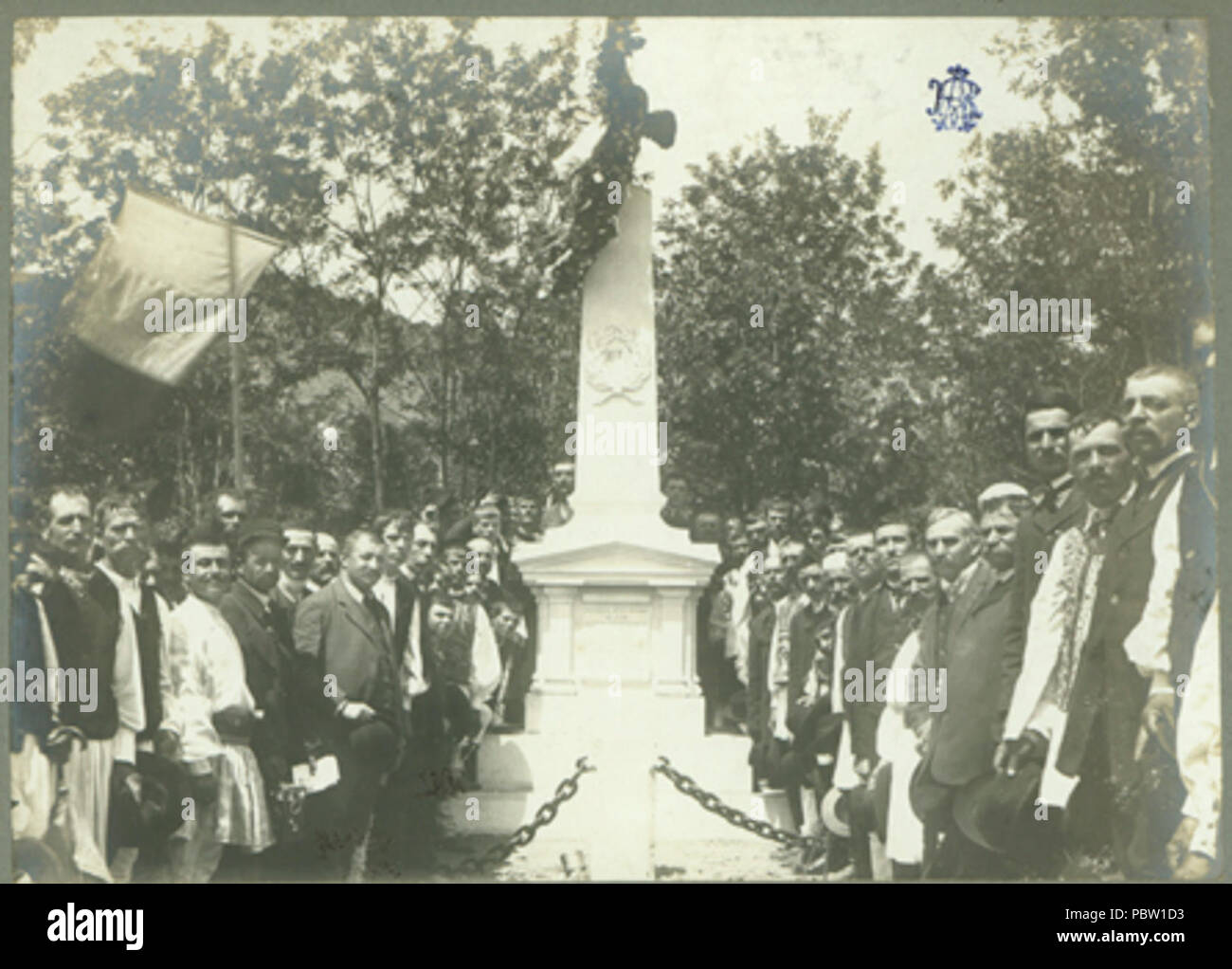 Adler - Inaugurarea monumentului militar în Moineşti în 1909. Stock Photo