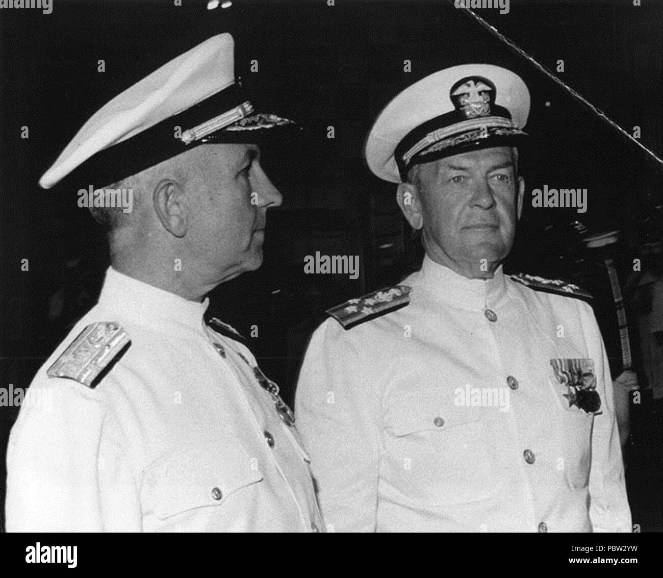 Admirals Moorer and Holmes 1967 Stock Photo Alamy