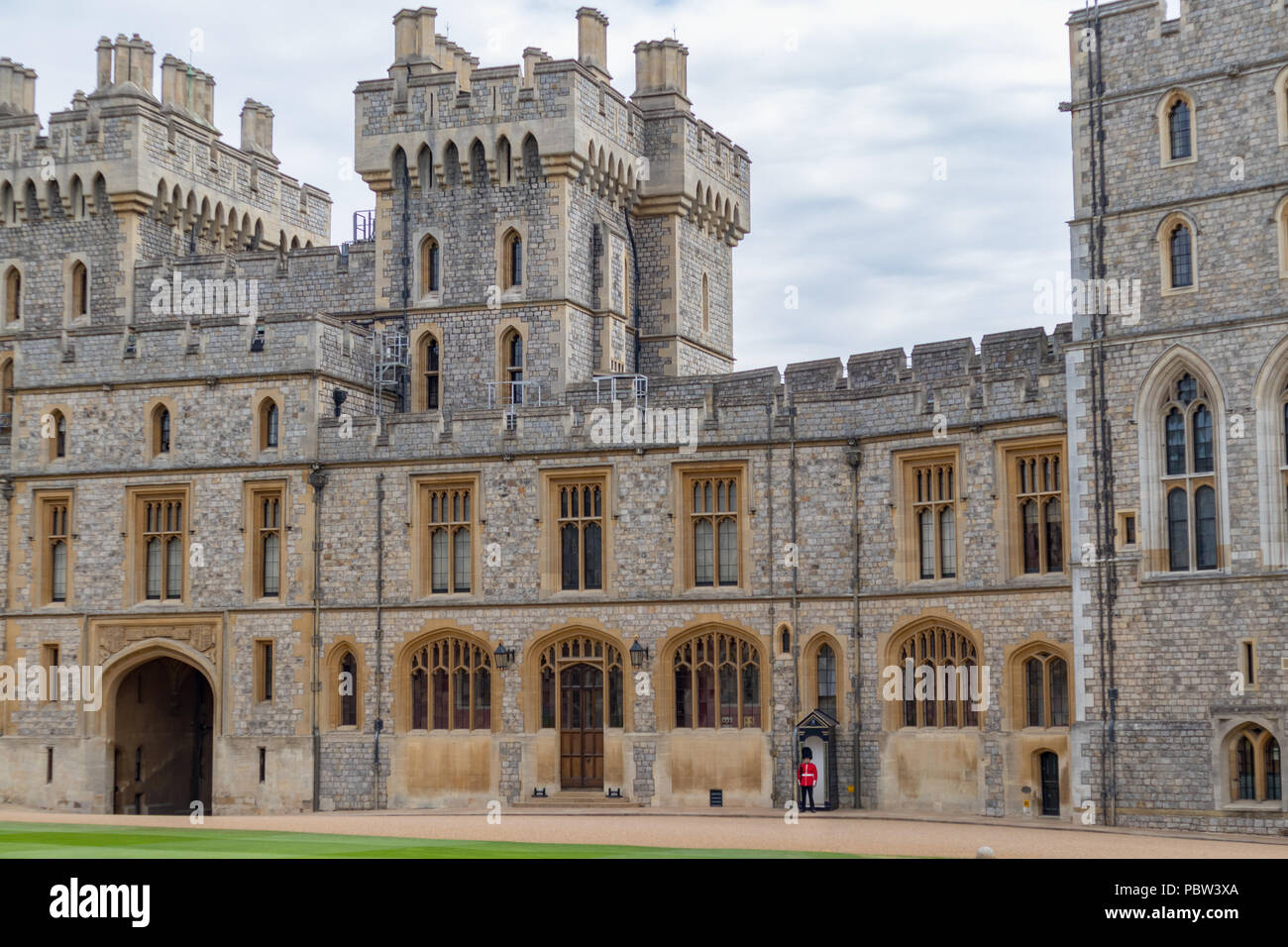 WINDSOR, MAIDENHEAD & WINDSOR/UK - JULY 22 : View of Windsor Castle at Windsor, Maidenhead & Windsor on July 22, 2018. One unidentified person Stock Photo