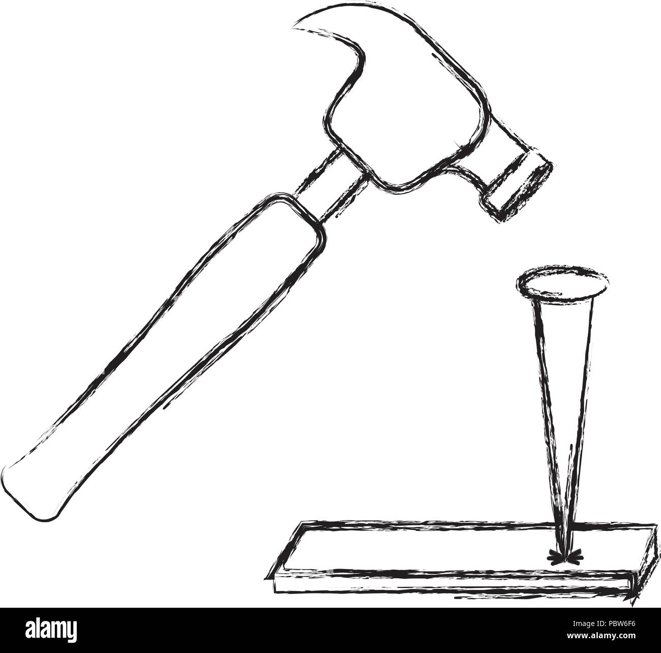 Hammer And Nail Black and White Stock Photos & Images Alamy