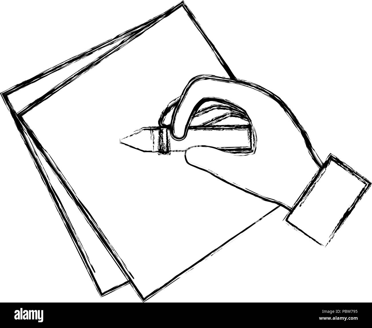 hand writing in notebook sheet Stock Vector Image & Art - Alamy