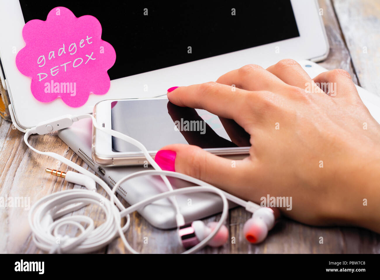 Digital detox concept Stock Photo - Alamy