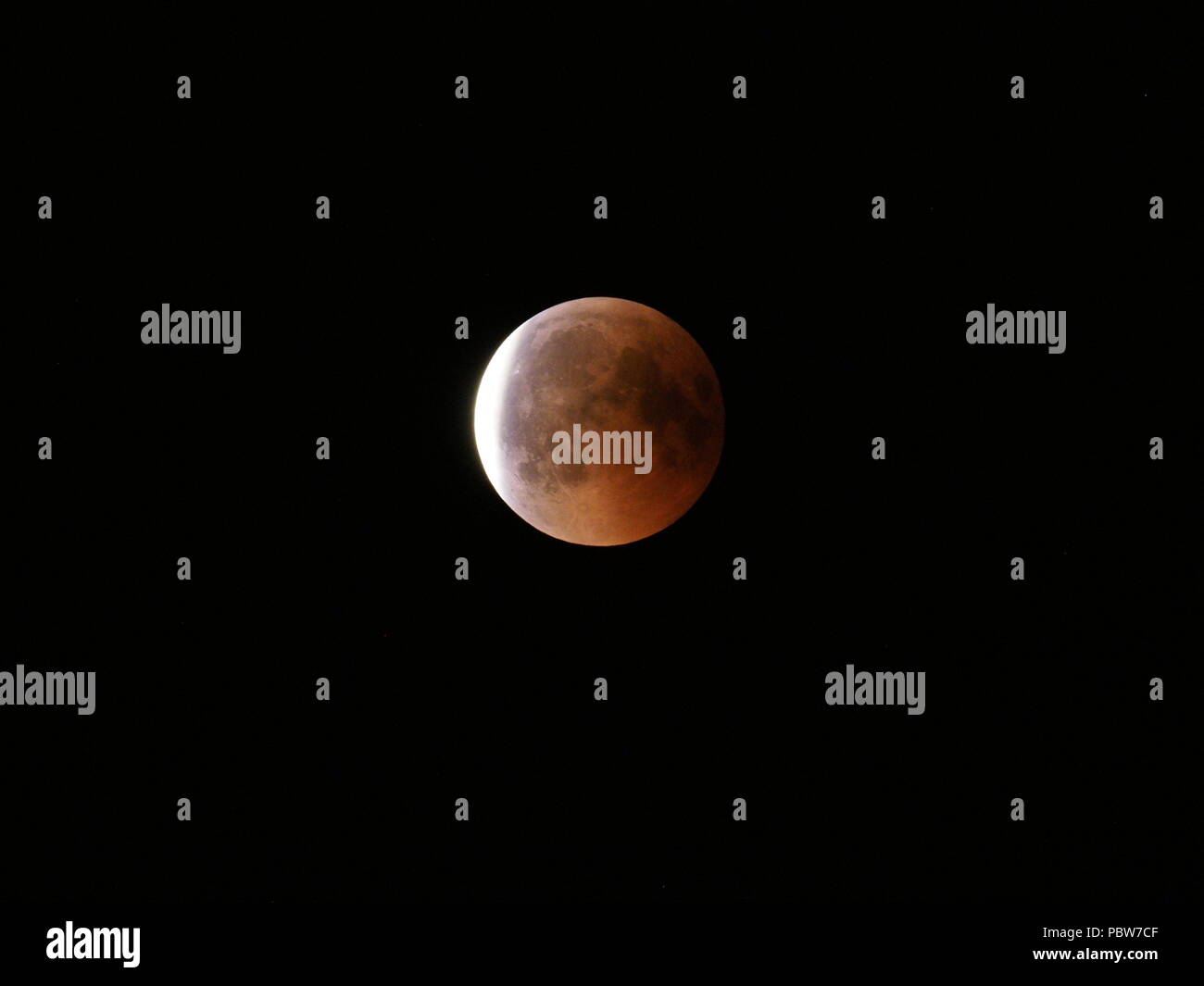 Brilliant Blood Moon during longest total Lunar Eclipse of XXI century ...