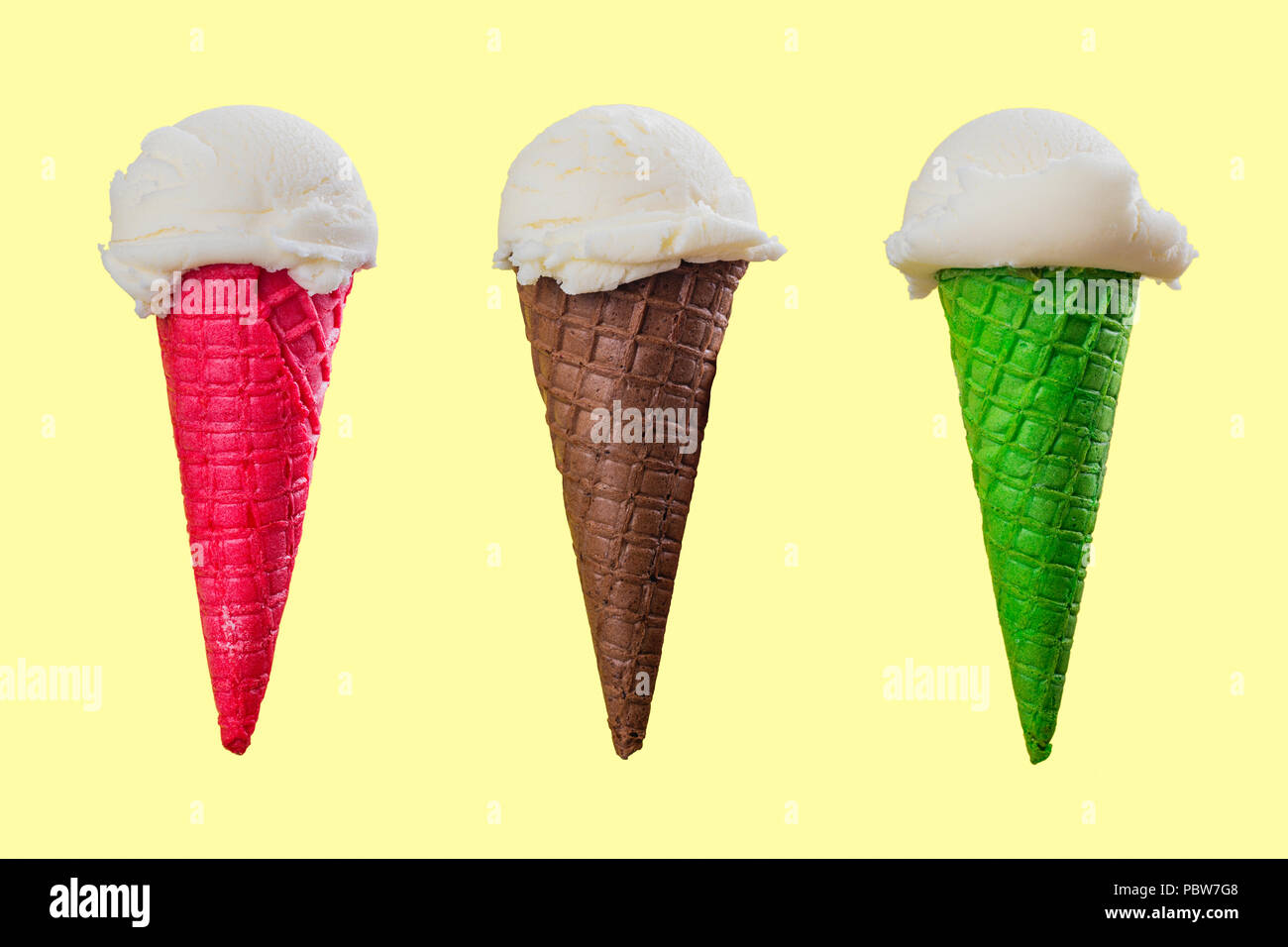 Green Ice Cream Cone Stock Photos & Green Ice Cream Cone Stock Images