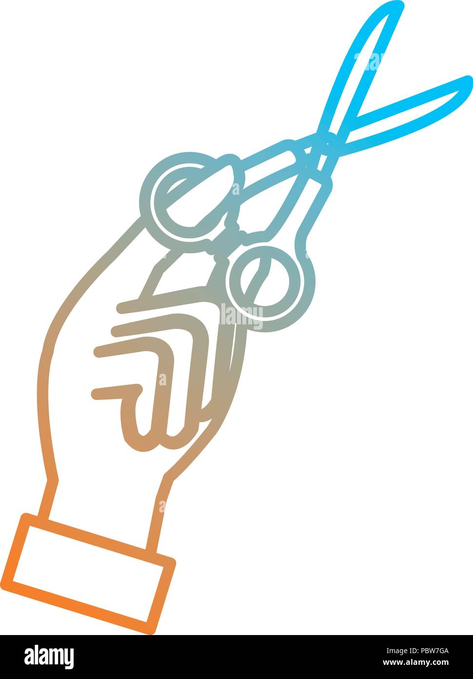 hand cutting with scissors Stock Vector Image & Art Alamy