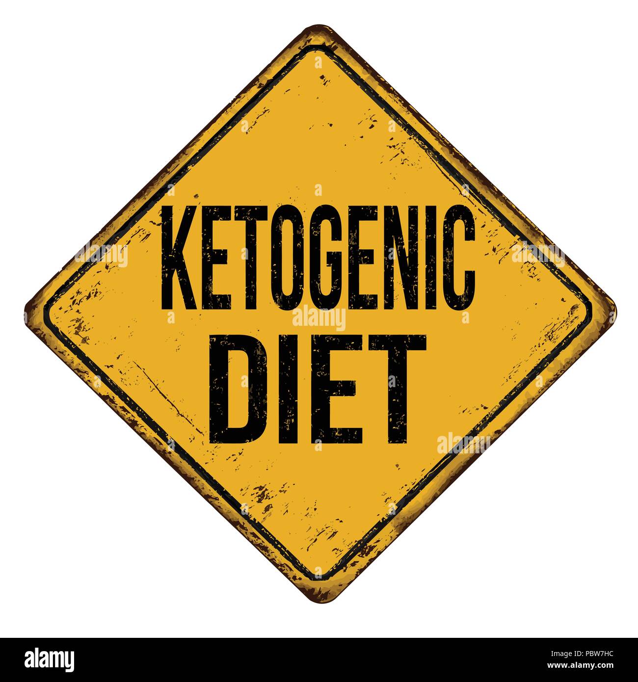Ketogenic diet vintage rusty metal sign on a white background, vector ...