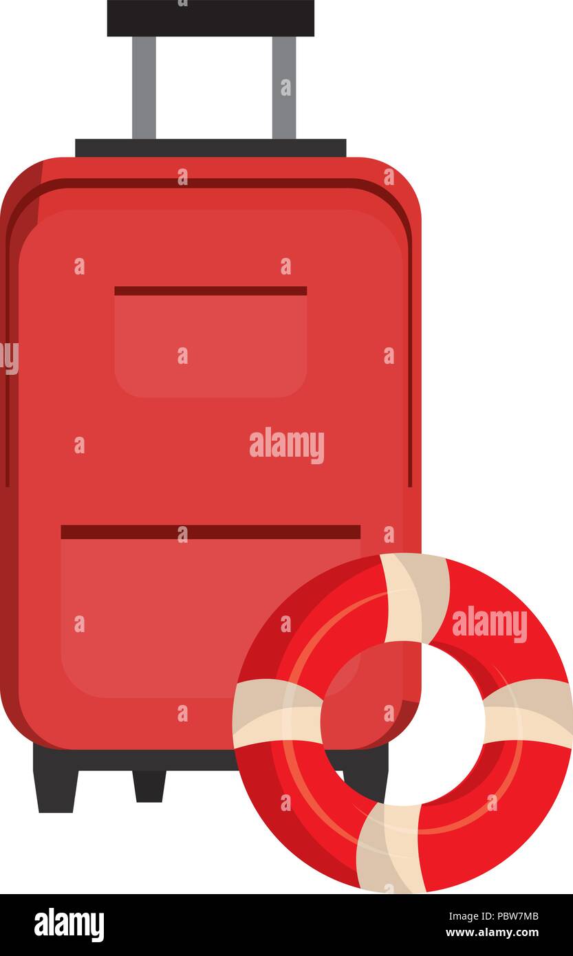 suitcase travel with float Stock Vector Image & Art Alamy