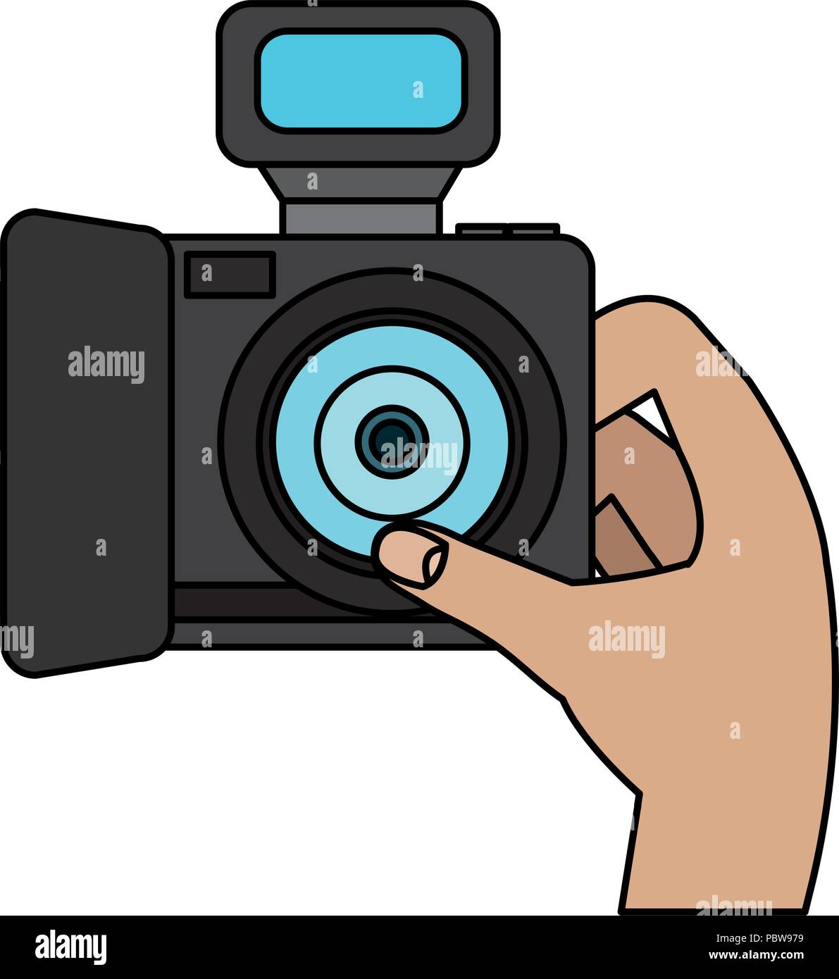 hand with camera photographic Stock Vector Image & Art - Alamy