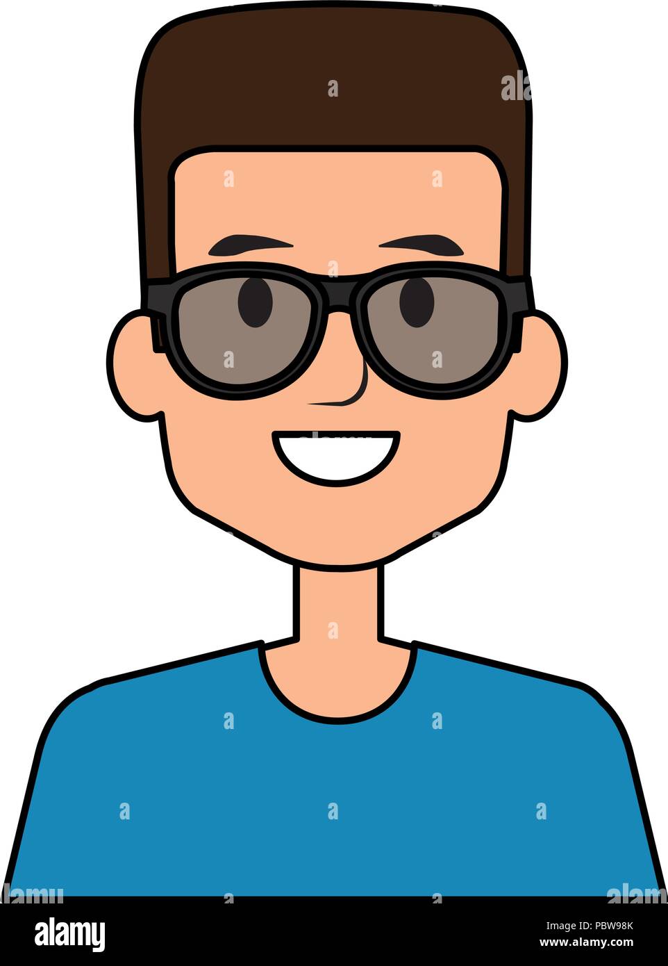 young boy with glasses Stock Vector Image & Art Alamy