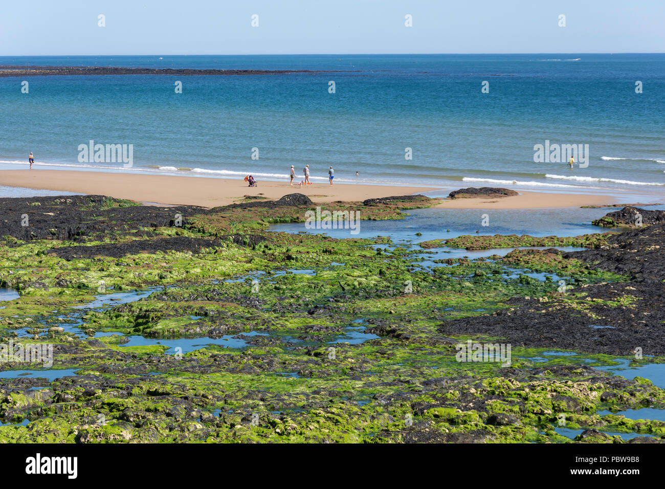 Parson's Rocks and Seaburn Beach, Seaburn, Sunderland, Tyne and Wear, England, United Kingdom Stock Photo