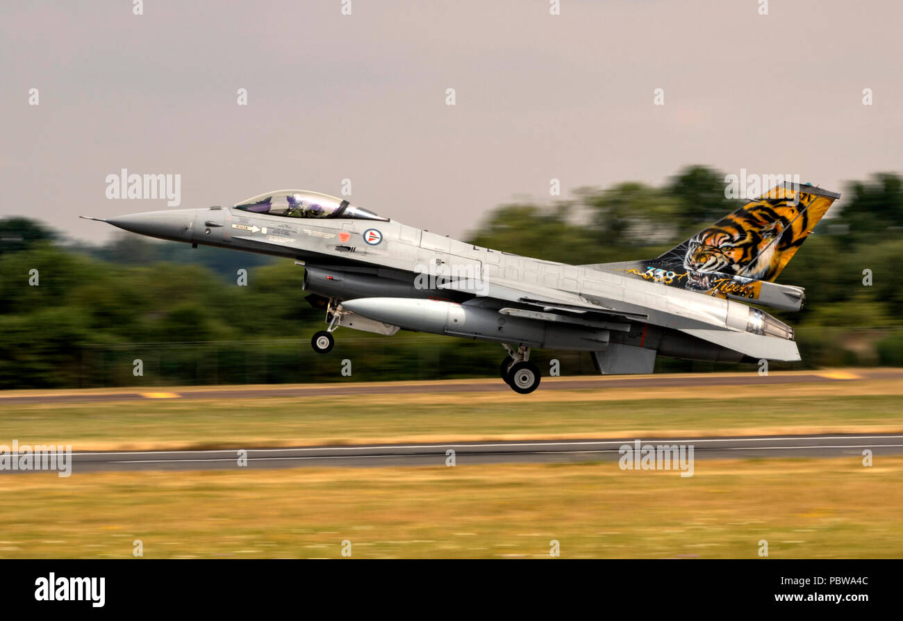 F16AM/BM Fighting Falcon, Royal Norwegian Air Force Stock Photo