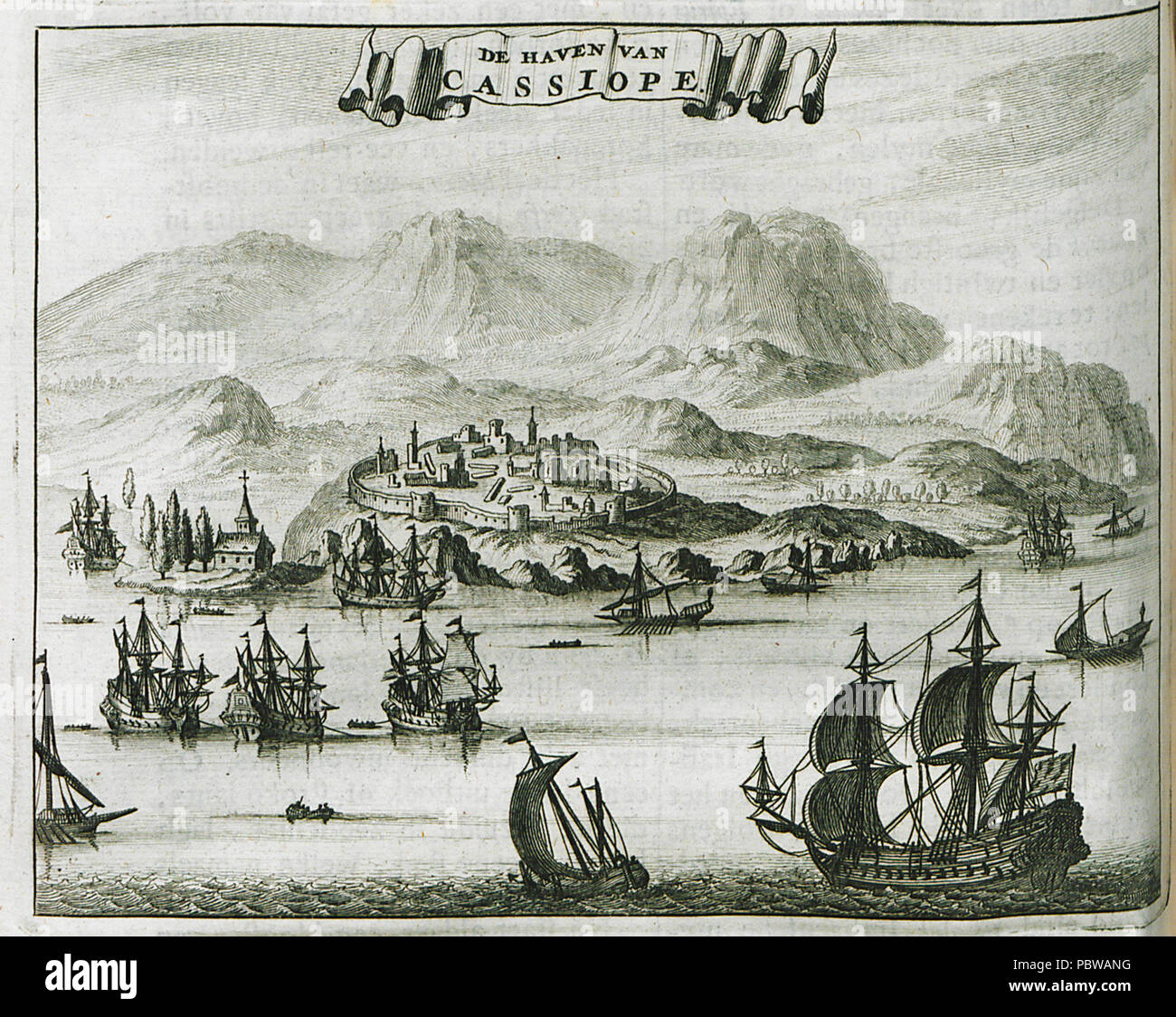155 De Haven van Cassiope - Dapper Olfert - 1688 Stock Photo