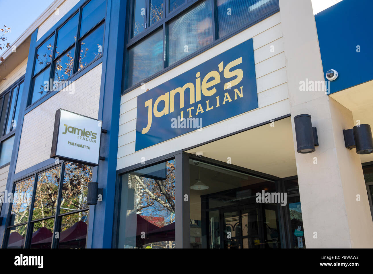 Jamies Italian restaurant in centenary square Parramatta which closed in June 2018,Western Sydney,Australia Stock Photo