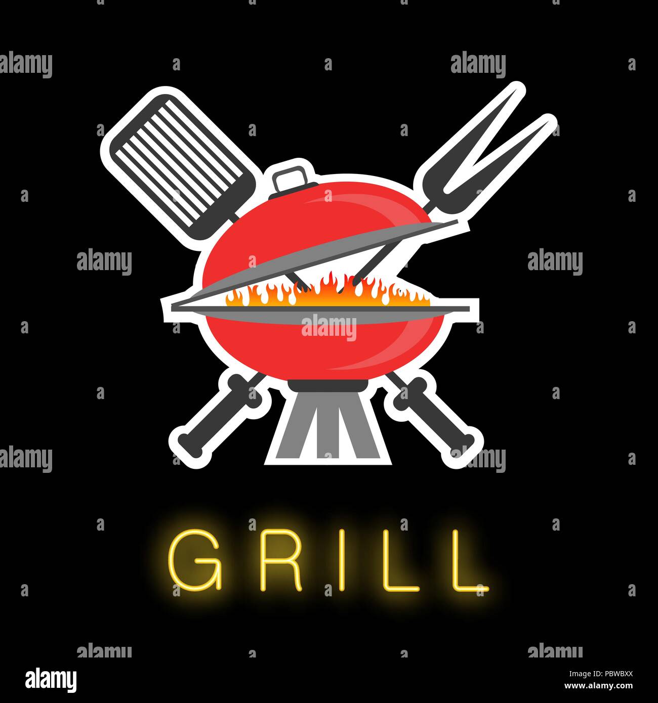 Barbeque Colored Icon Stock Vector Image & Art - Alamy