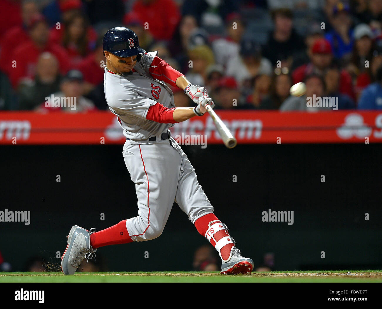 Los Angeles, United States. 05th Apr, 2022. Los Angeles Dodgers outfielder Mookie  Betts (50) gestures to the dugout during a MLB spring training baseball  game against the Los Angeles Angels, Tuesday, Apr.