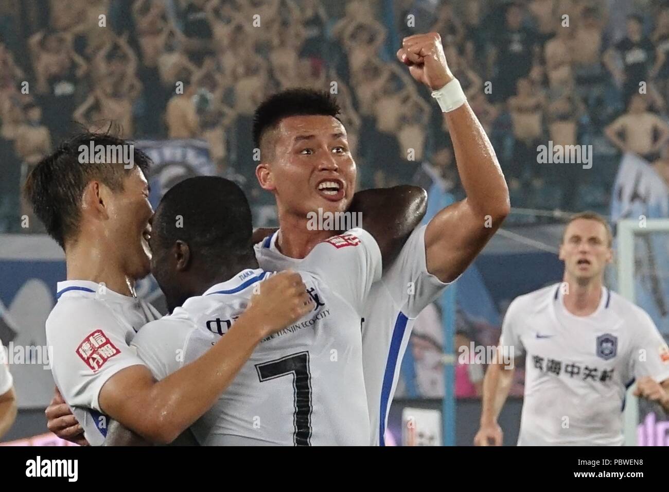 Tianji, Tianji, China. 30th July, 2018. Tianjin, CHINA-Tianjin Taida Football Team defeats Dalian Yifang 3-2 at 2018 Chinese Super League in north China's Tianjin. Credit: SIPA Asia/ZUMA Wire/Alamy Live News Stock Photo