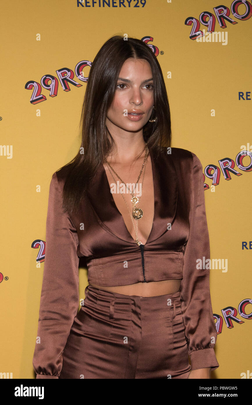 CHICAGO - JUL 25: Model Emily Ratajkowski attends Refinery29’s '29Rooms: Turn it Into Art,” on July 25, 2018 in Chicago, Illinois. Stock Photo
