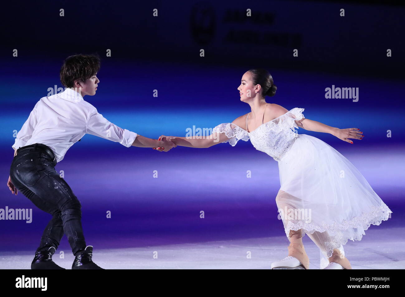 Osaka, Japan. 28th July, 2018. (LR) Shoma Uno, Alina Zagitova Figure