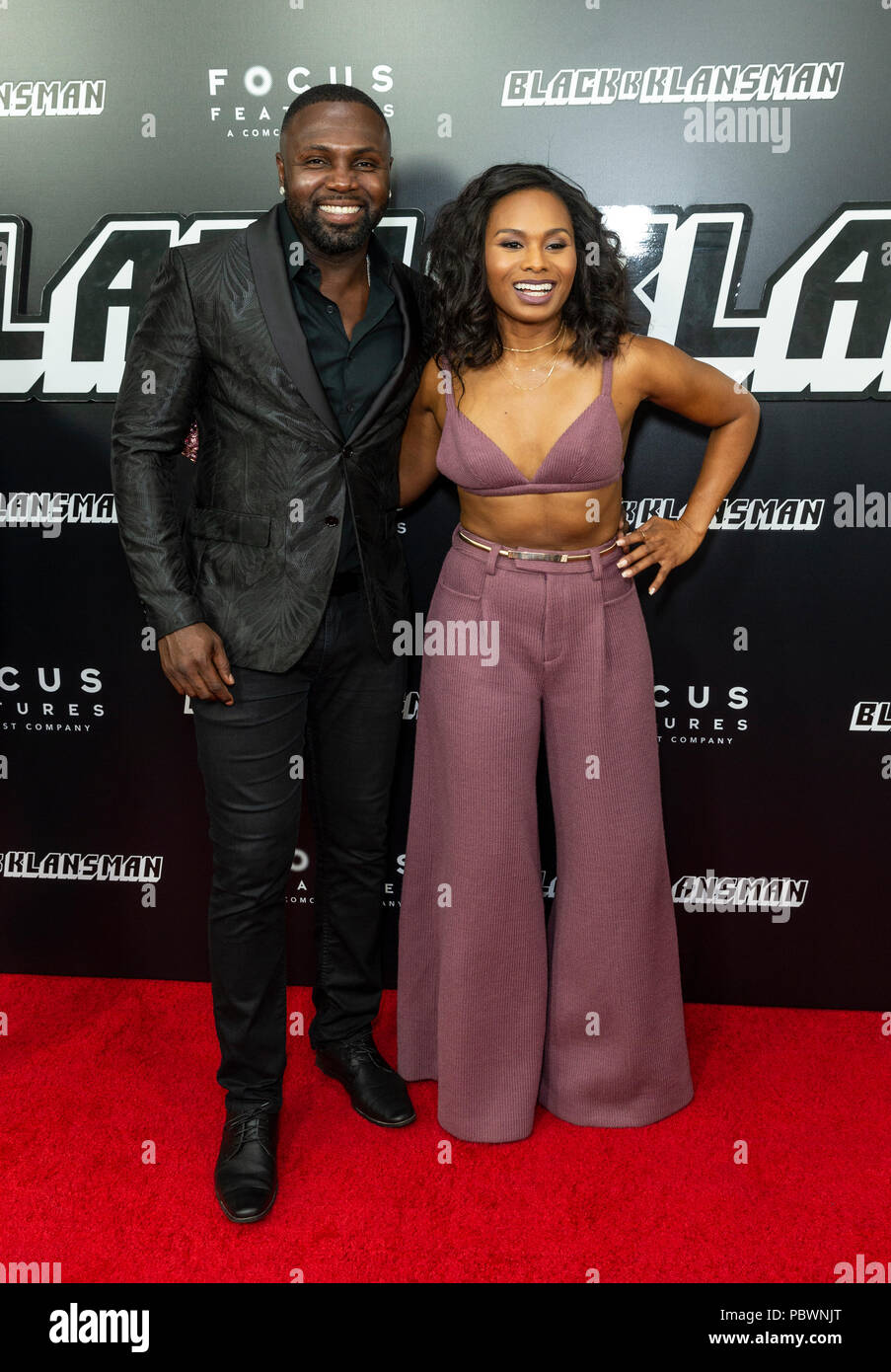 New York, USA. July 30, 2018: Chyna Layne (R) attends BlacKkKlansman