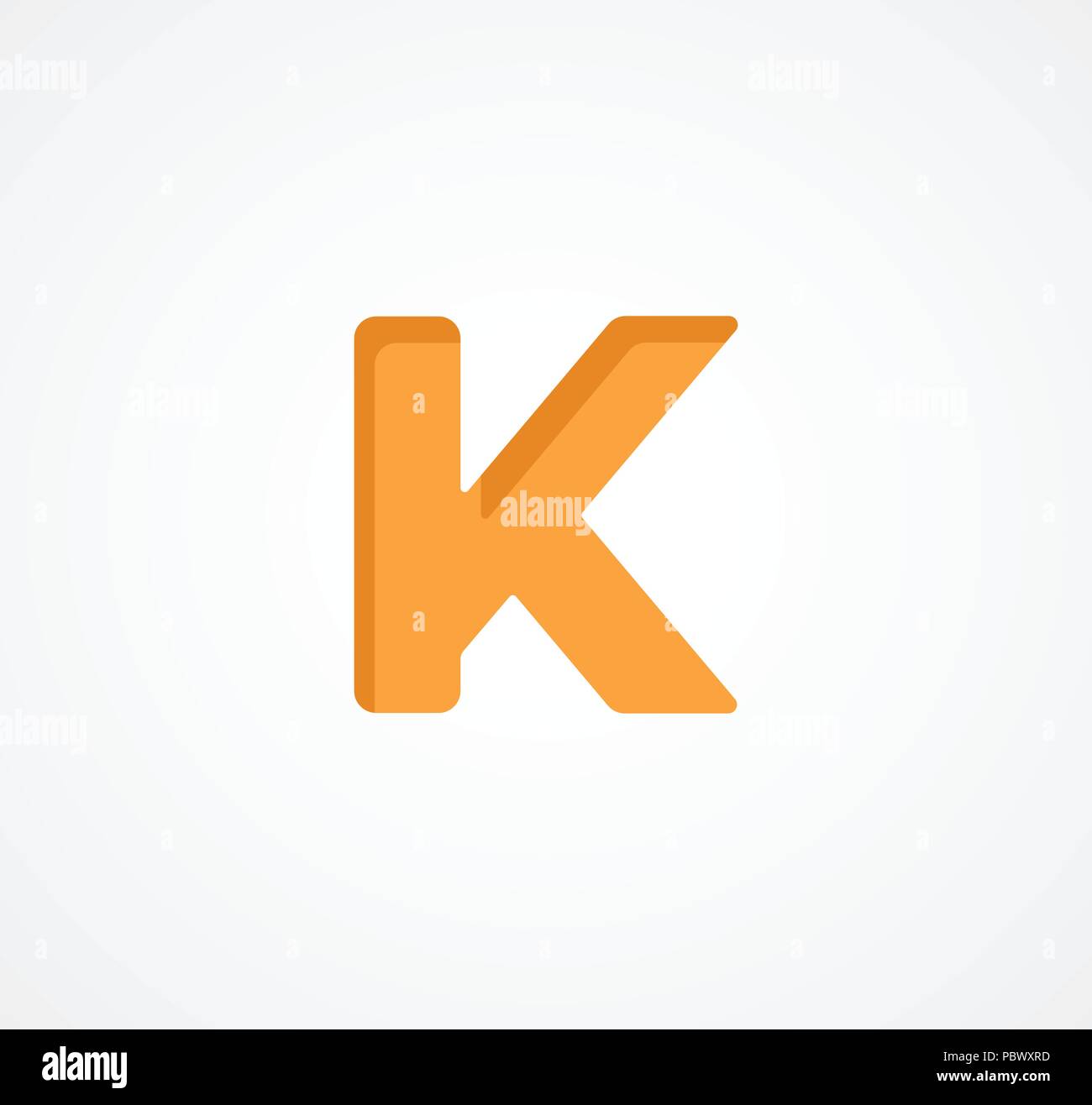 Letter K. Bold geometric font element. Modern vector alphabet symbol. Stock Vector