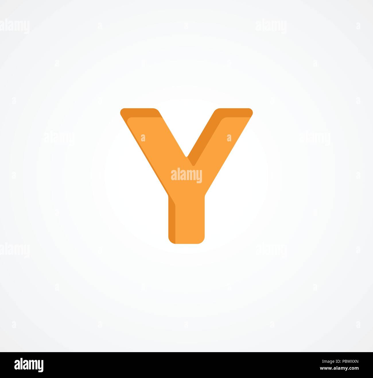 Letter Y. Bold geometric font element. Modern vector alphabet symbol Stock Vector