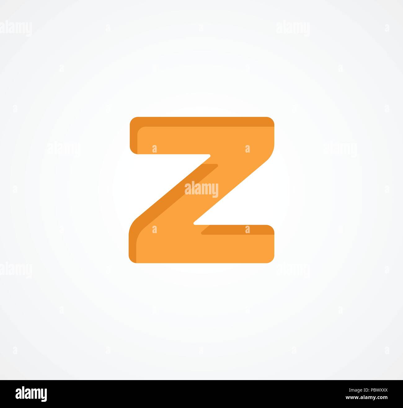 Letter Z. Bold geometric font element. Modern vector alphabet symbol. Stock Vector