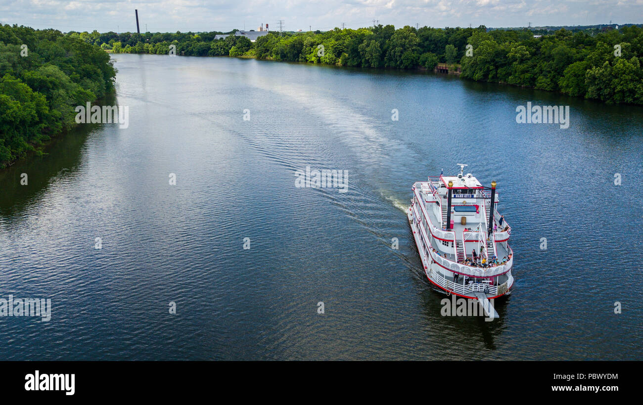 Harriott II Riverboat, Gun Island Chute, Montgomery, Alabama Stock Photo