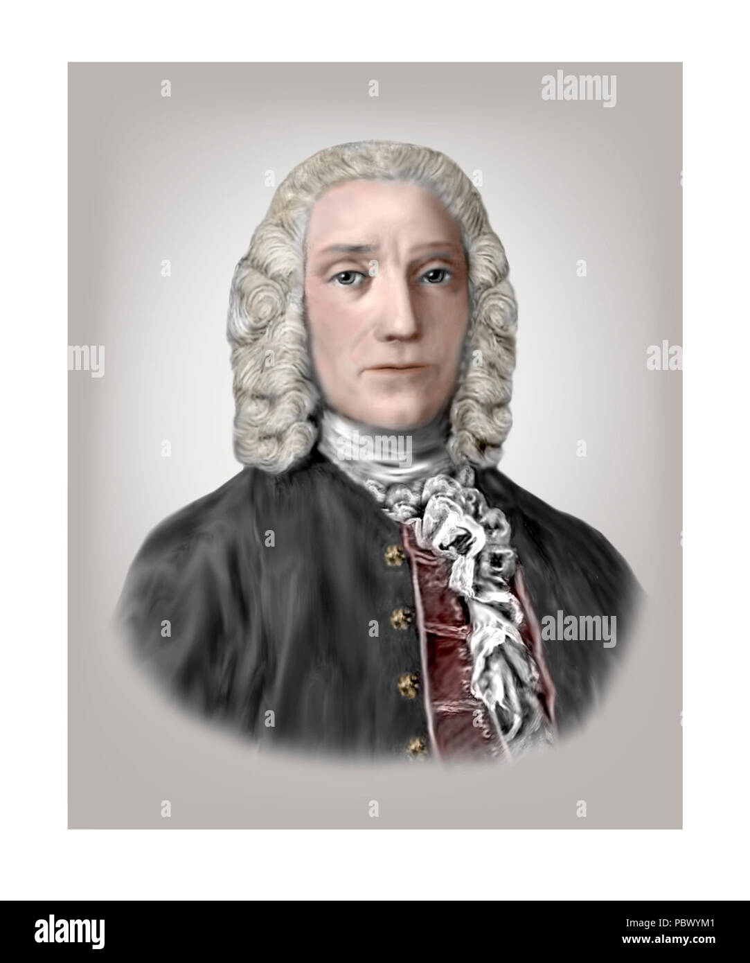 Domenico Scarlatti 1685-1757 Italian Composer Stock Photo