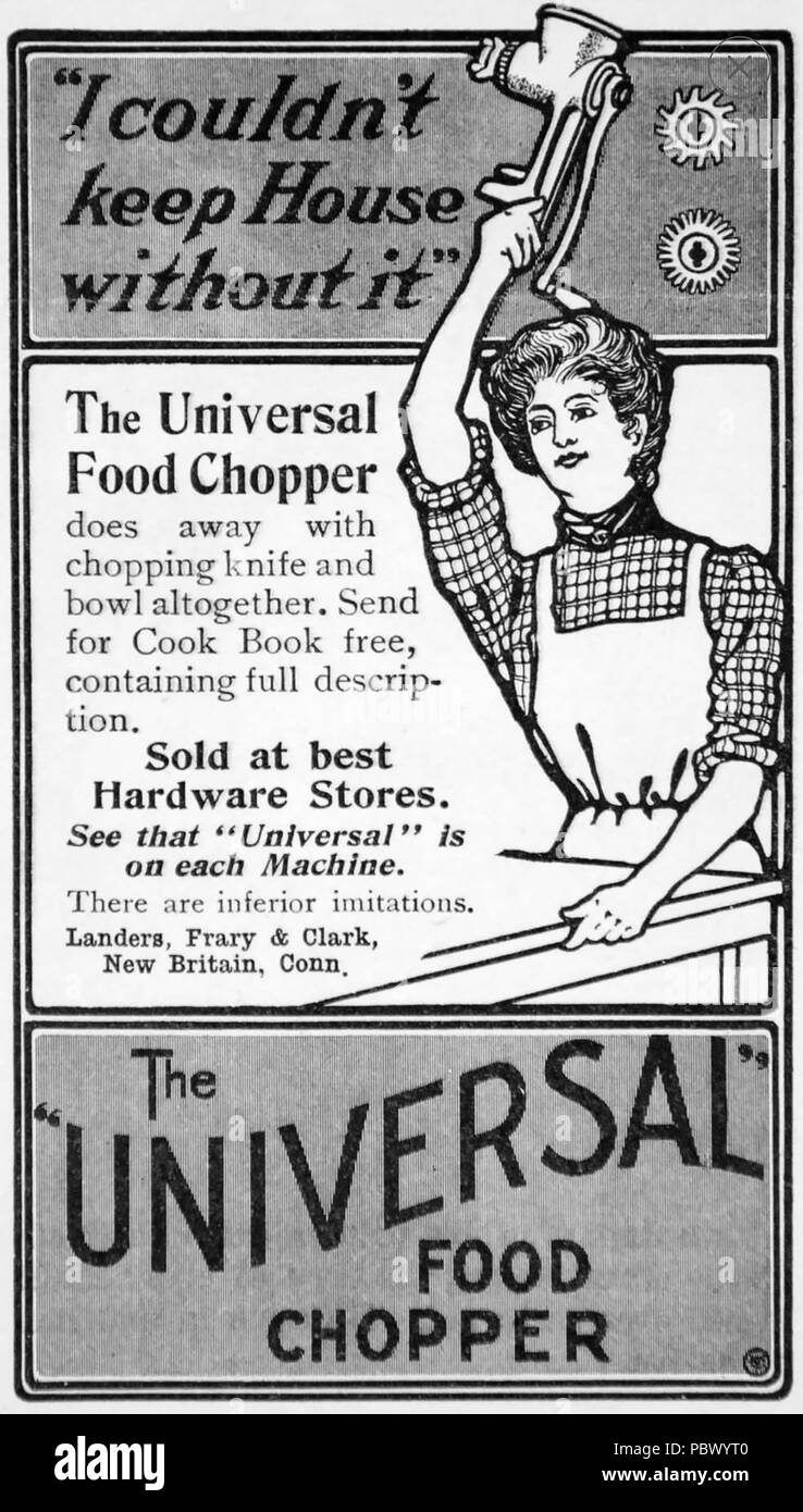 FOOD MIXER American advert 1903 Stock Photo