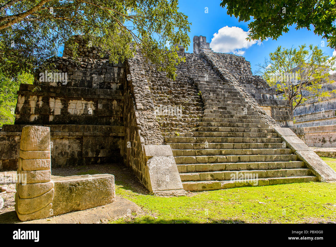 Chichen Itza, Tinum Municipality, Yucatan State. It was a large pre-Columbian city built by the Maya people of the Terminal Classic period. UNESCO Wor Stock Photo