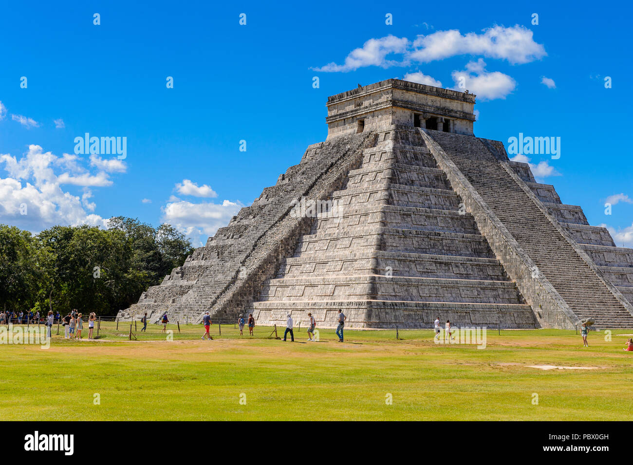 El Castillo (Temple of Kukulcan), a Mesoamerican step-pyramid, Chichen ...