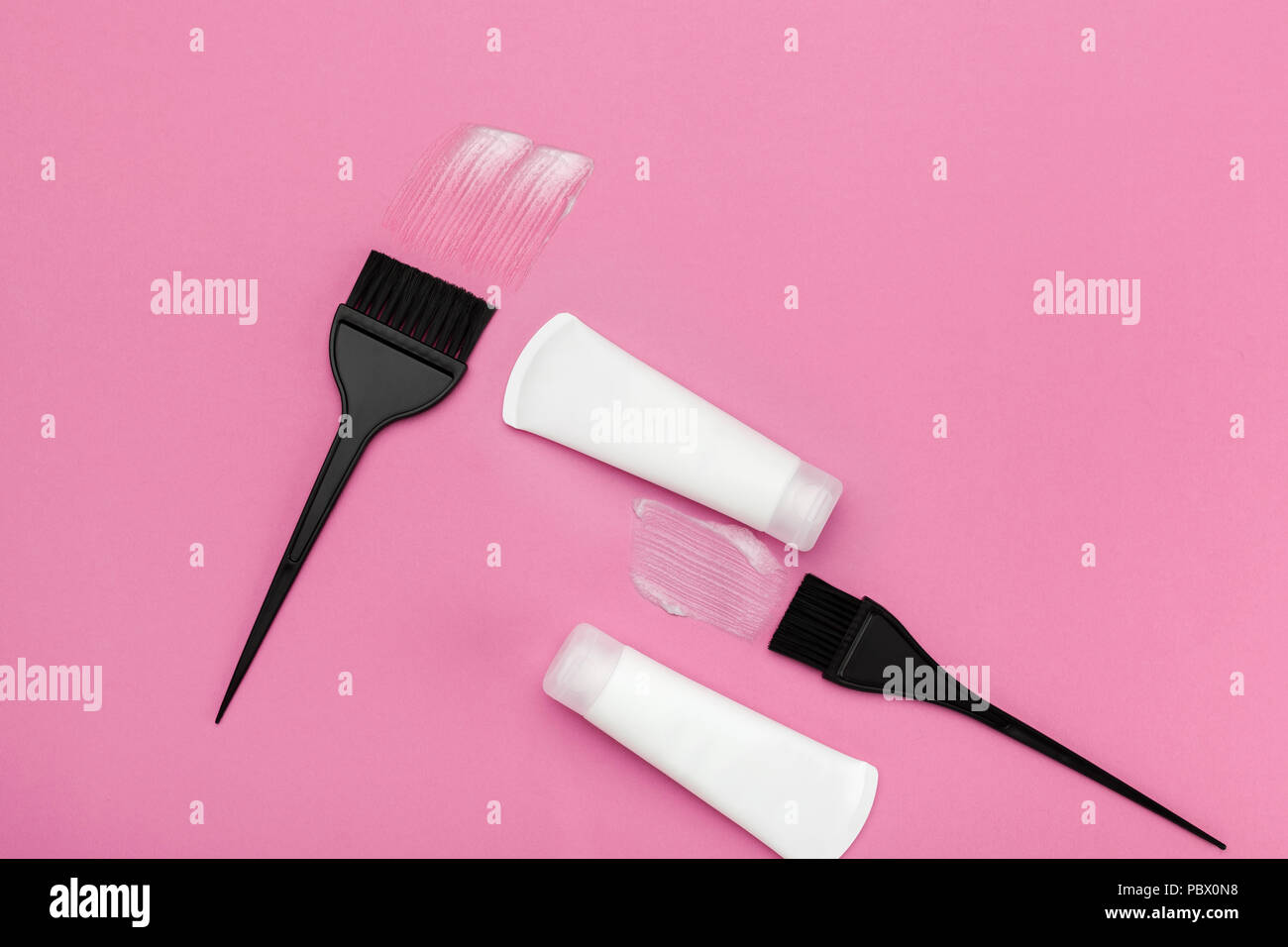 Tools for hair dye Stock Photo Alamy