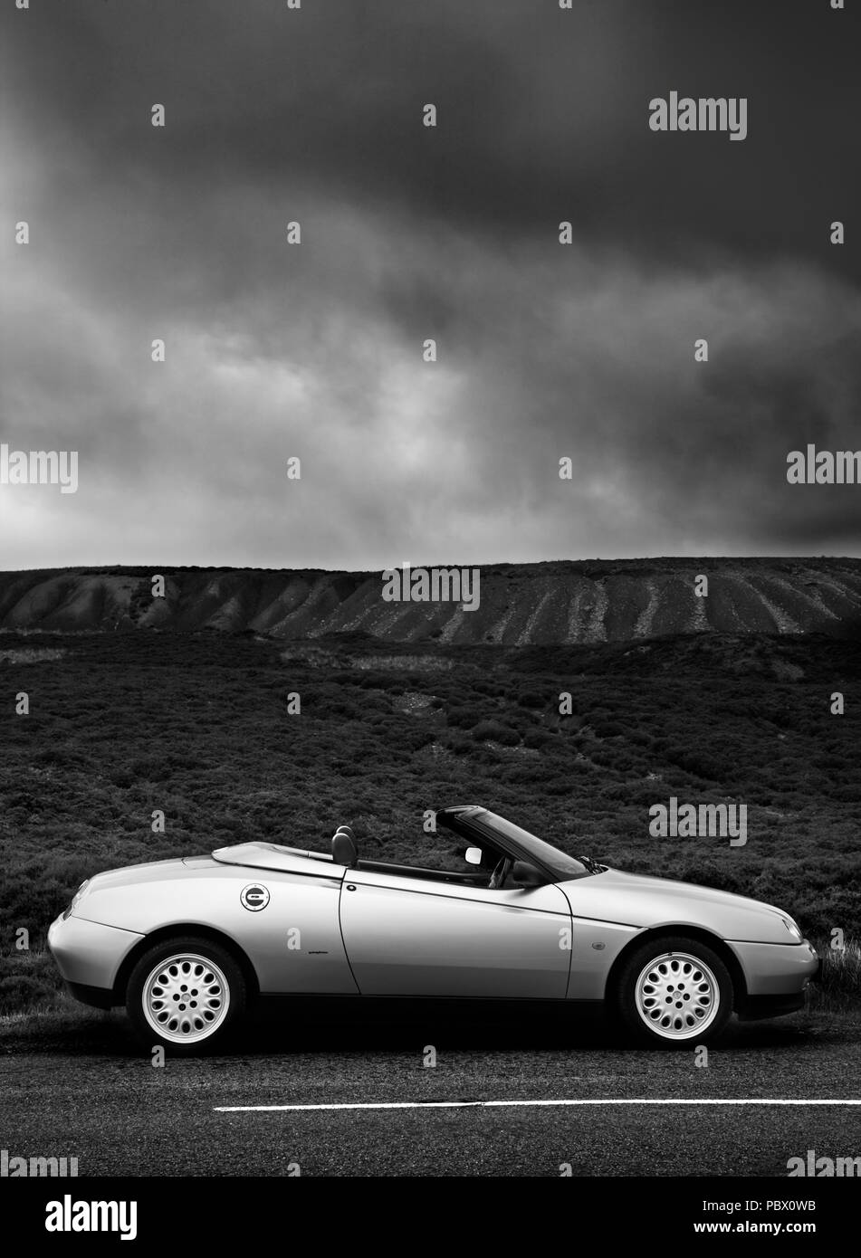 Alfa Romeo Twin spark convertible sports car. Stock Photo