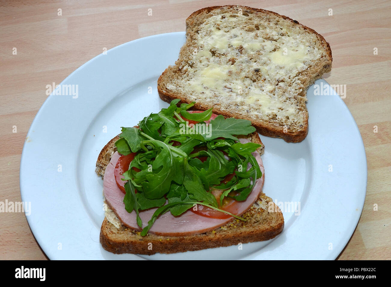 whole grain brown bread sandwich Stock Photo Alamy