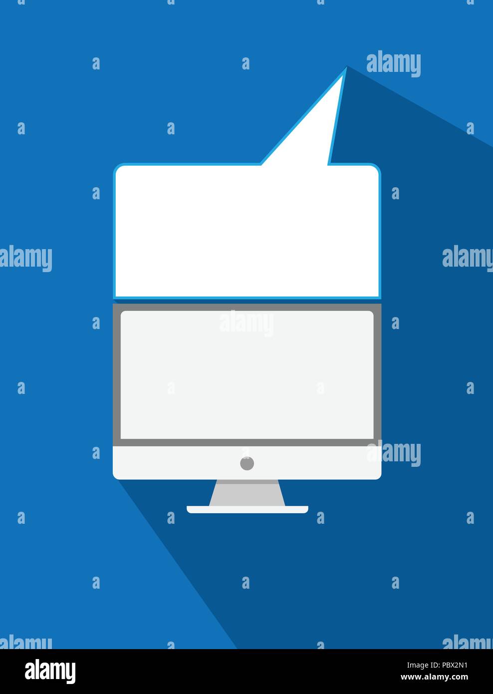 Desktop computer speech bubble hi-res stock photography and images - Alamy