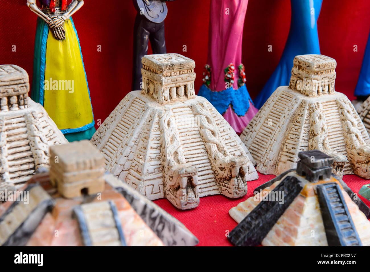 Mayan souvenirs chichen itza mexico hi-res stock photography and images