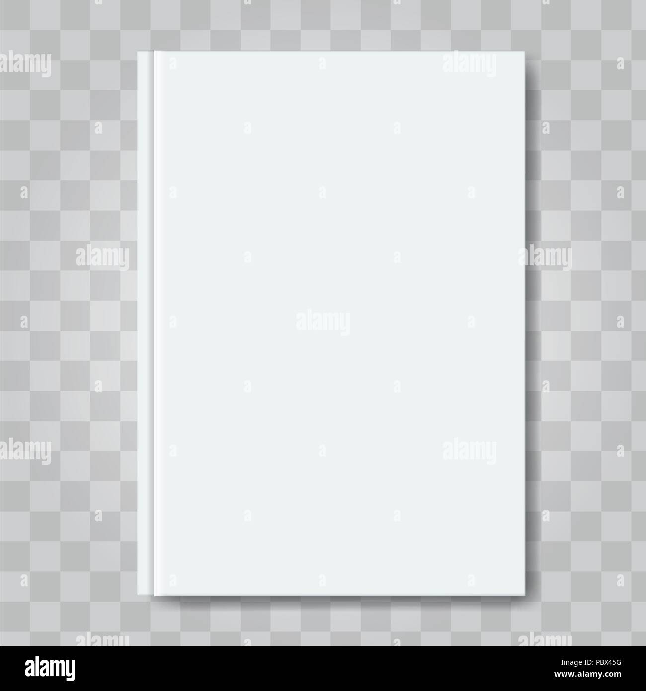 Blank Hardcover Book Illustration Isolated On White Background. Mock Up  Template Ready For Your Design. Vector EPS10 Stock Vector