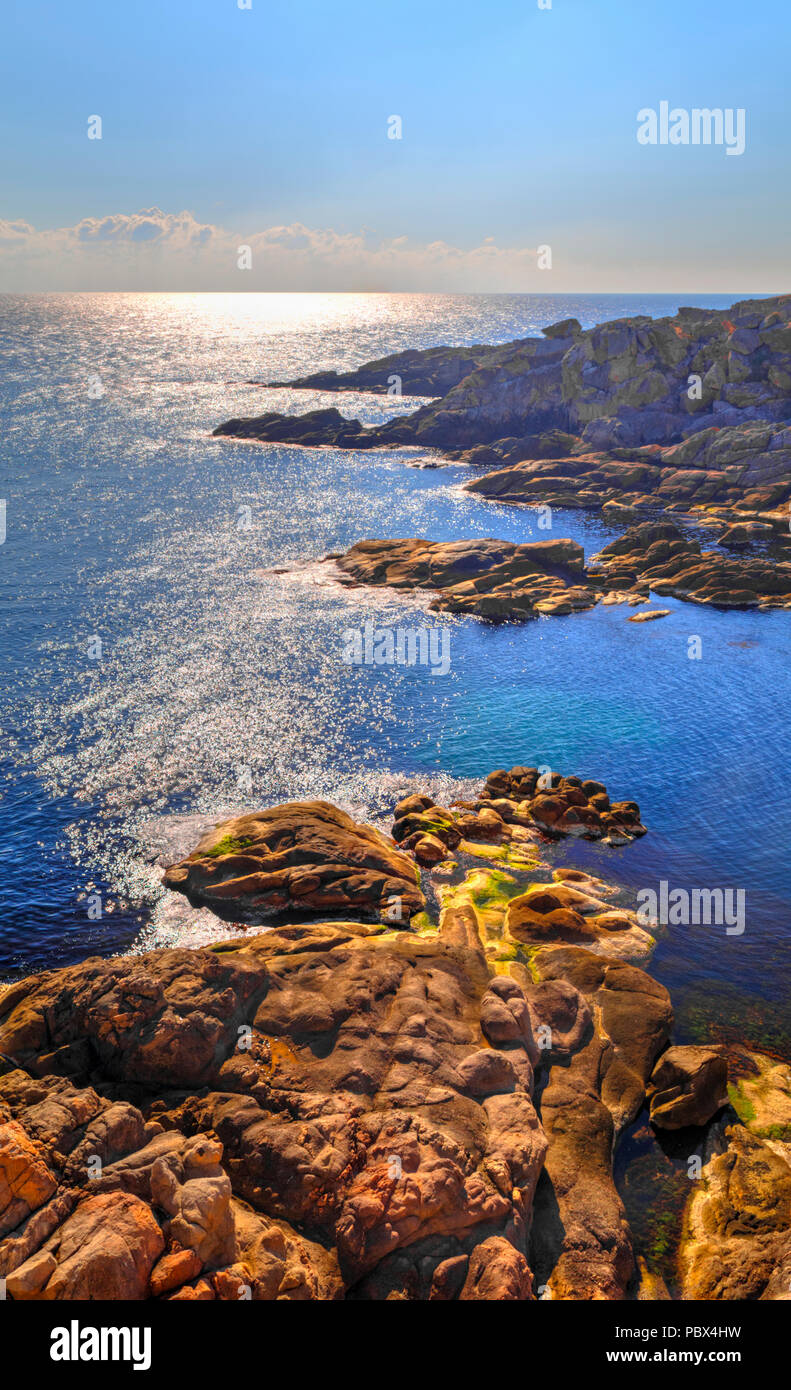 Beautiful landscape on rocky shore Stock Photo - Alamy