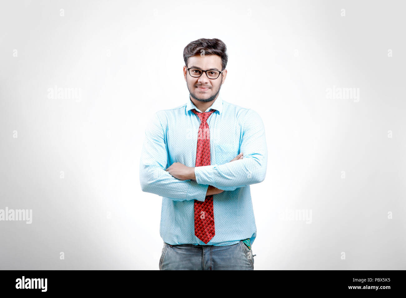 Young indian male employee hi-res stock photography and images - Alamy
