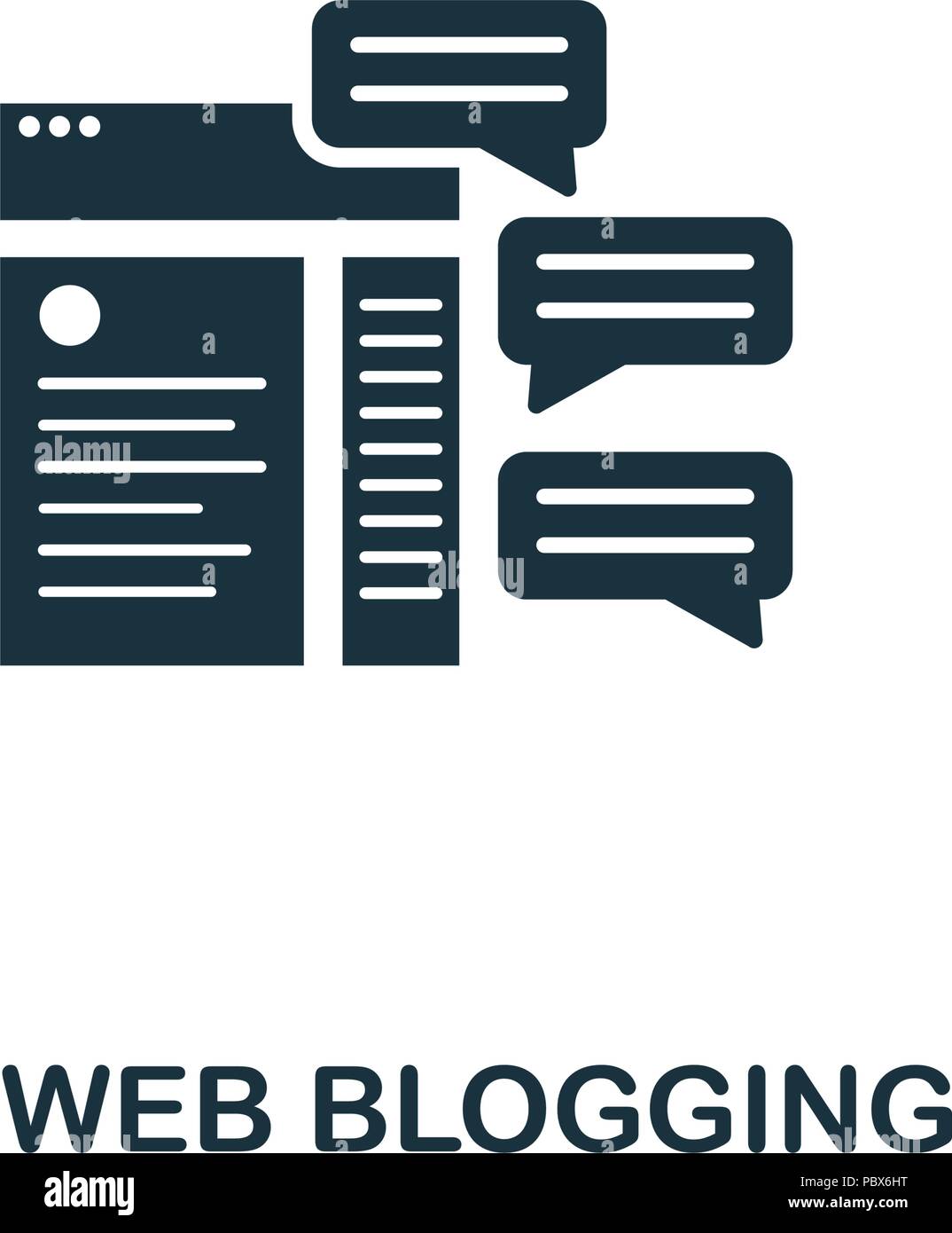 Web Blogging creative icon. Simple element illustration. Web Blogging ...
