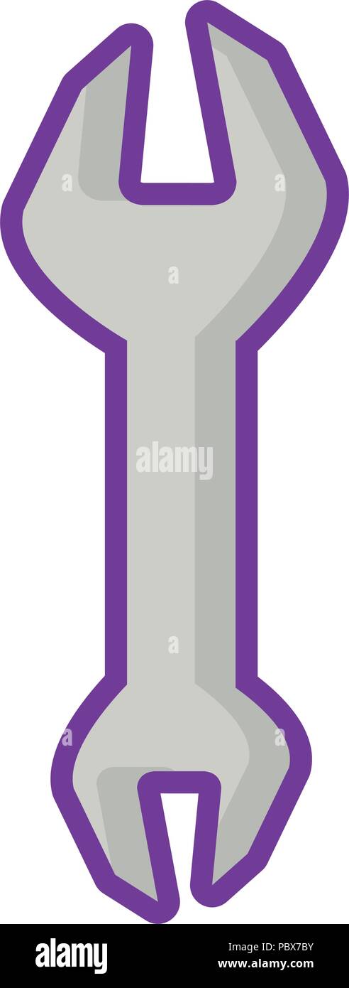 wrench tool icon over white background, vector illustration Stock ...
