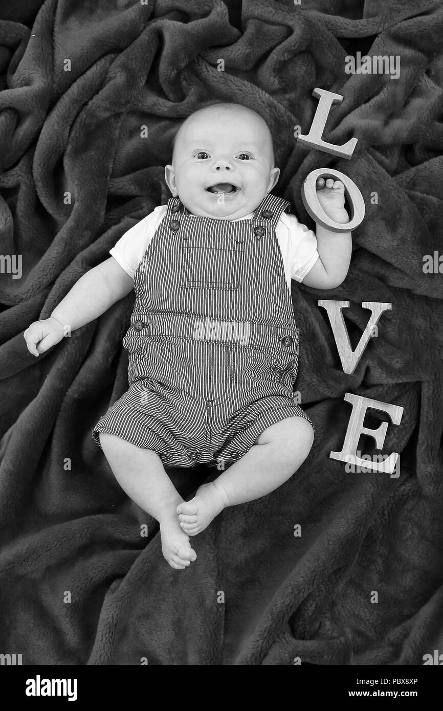 3 month old baby boy Stock Photo Alamy
