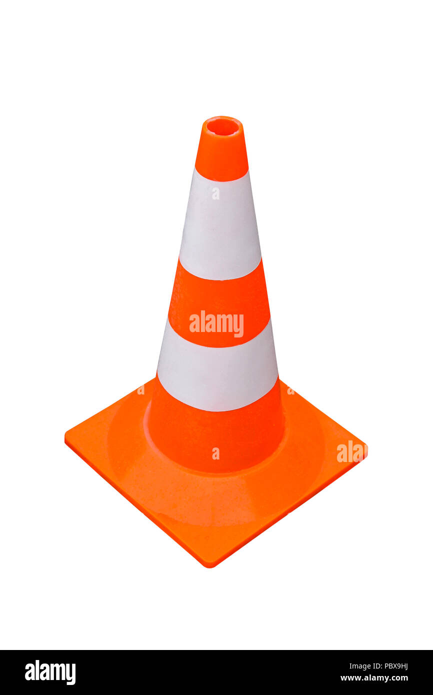 Traffic cone isolated included clipping path Stock Photo