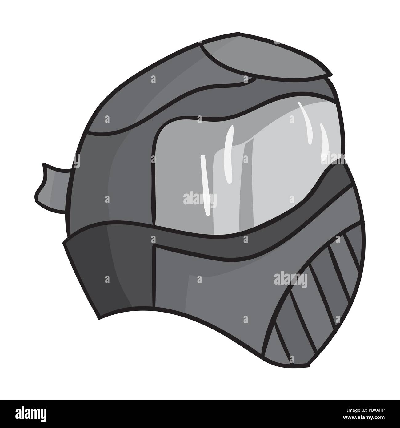 Paintball mask icon in outline design isolated on white background